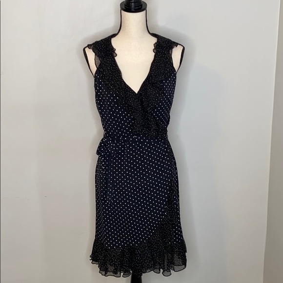 White House Black Market Dresses & Skirts - White House Black Market polka dot ruffle dress -4